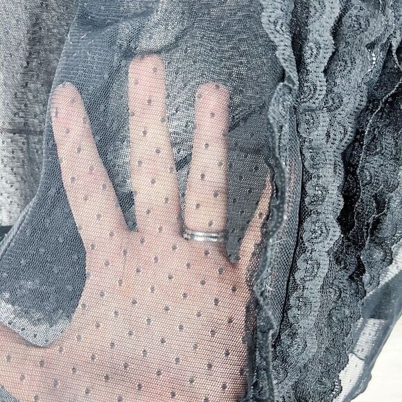 GUESS JEANS Vintage Polka Dot Frilly Blouse Size XS - Picture 5 of 6